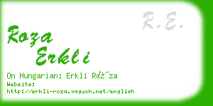 roza erkli business card